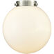 Beacon 1 Light 8 inch Matte Black Mini Pendant Ceiling Light in Matte White Glass